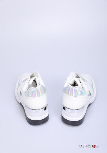 Keilabsätze Turnschuhe mit Strasssteinen - ph 3