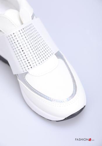Keilabsätze Turnschuhe mit Strasssteinen - ph 4