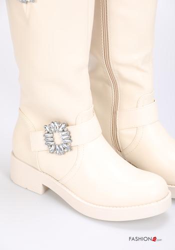 Botas com fecho com strass - ph 4