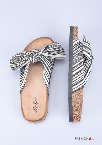 Slippers  with bow Geometric Pattern - ph 2
