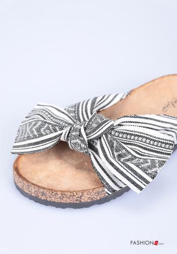 Slippers  with bow Geometric Pattern - ph 3