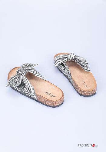 Slippers  with bow Geometric Pattern - ph 4