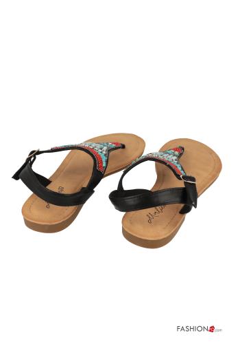 adjustable Sandals with pearls Ankle strap - ph 4