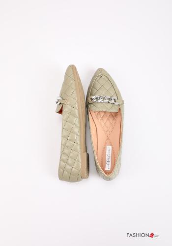 Ballerine ecopelle a punta con catena - ph 2
