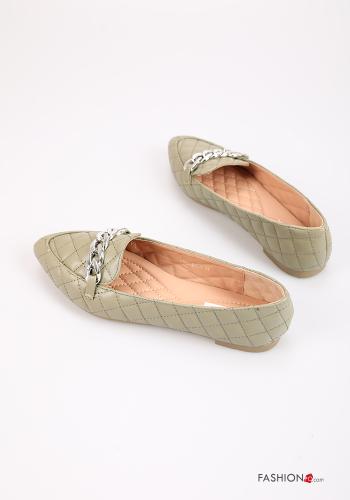 Ballerine ecopelle a punta con catena - ph 4