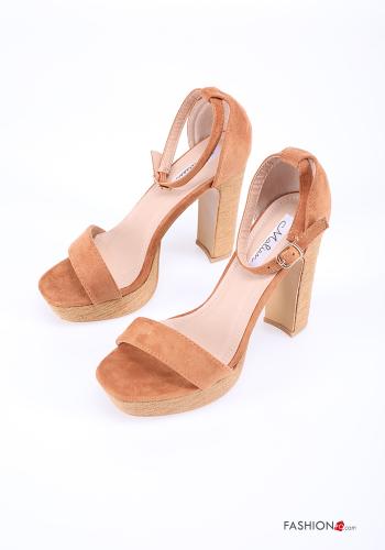 Sapatos de salto open toe regulável meia pata com pulseira - ph 1