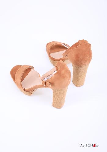Sapatos de salto open toe regulável meia pata com pulseira - ph 4