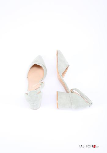 Wildleder verstellbarer High Heel mit Knöchelriemen - ph 2