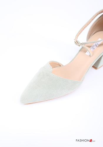 Wildleder verstellbarer High Heel mit Knöchelriemen - ph 3
