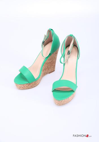adjustable wedge open toe Heeled shoes Ankle strap - ph 1