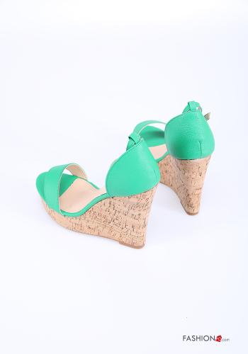 adjustable wedge open toe Heeled shoes Ankle strap - ph 4