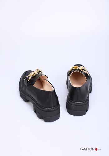 faux leather Loafers with chain - ph 4