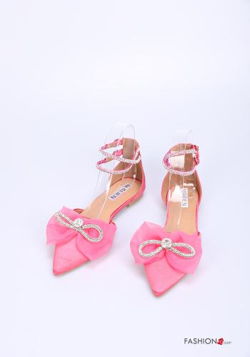 Sandali  regolabile con fiocco con strass con cinturino con zip - ph 1