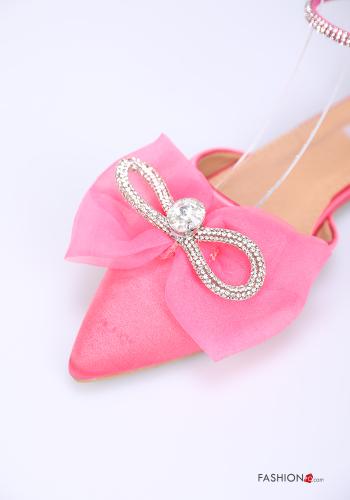 Sandali  regolabile con fiocco con strass con cinturino con zip - ph 3