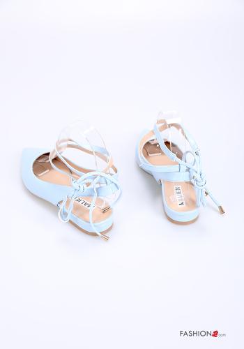 Talón abierto imitación de cuero zapatos de punta con correa - ph 4