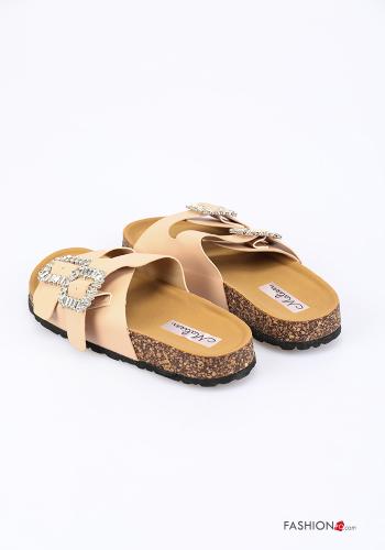 faux leather Sandals with rhinestones - ph 2