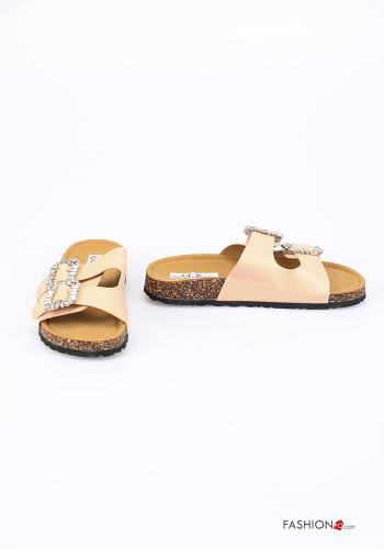 faux leather Sandals with rhinestones - ph 3