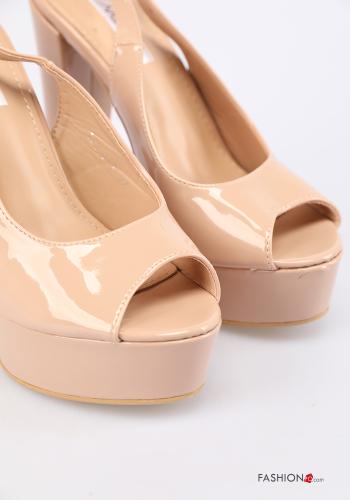 Zapatos de tacón alto punta abierta con plataforma ajustable con correa - ph 4