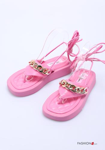 faux leather adjustable Sandals Ankle strap - ph 1