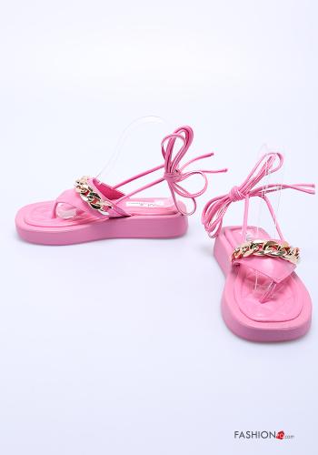 faux leather adjustable Sandals Ankle strap - ph 2