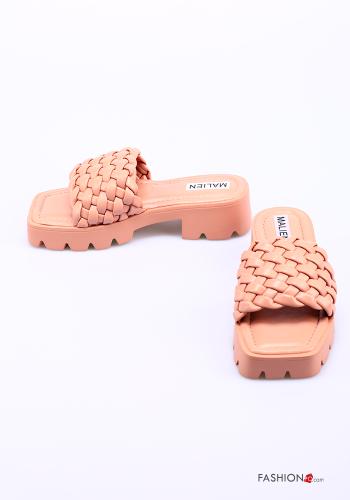 faux leather Slide Sandals - ph 2