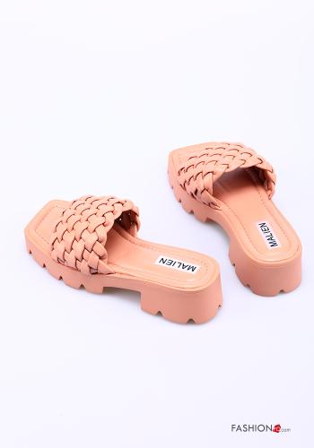 faux leather Slide Sandals - ph 4