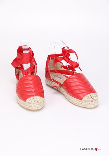 faux leather adjustable Espadrilles Ankle strap - ph 1