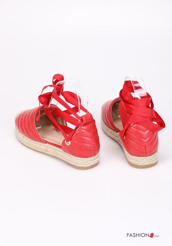 faux leather adjustable Espadrilles Ankle strap - ph 2