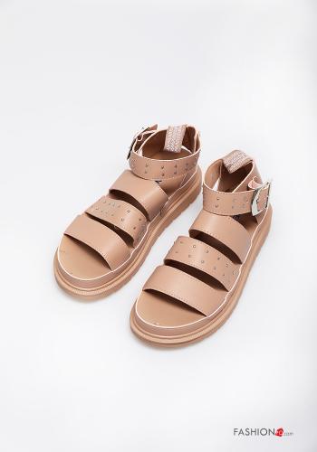faux leather Sandals with studs - ph 1