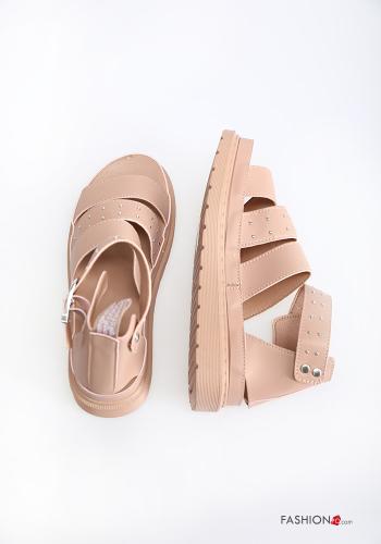faux leather Sandals with studs - ph 2