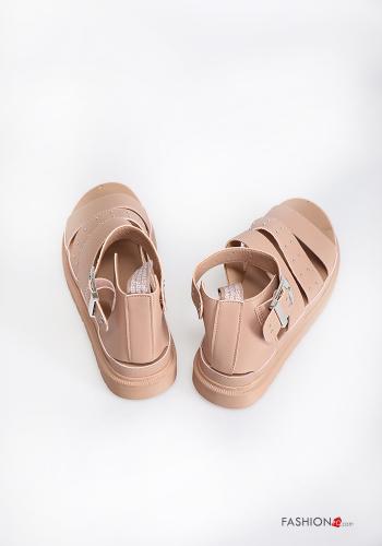 faux leather Sandals with studs - ph 3