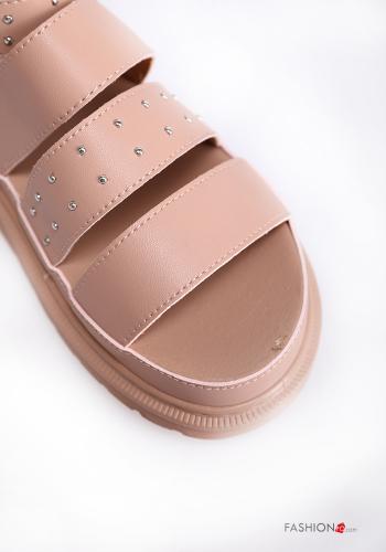 faux leather Sandals with studs - ph 4