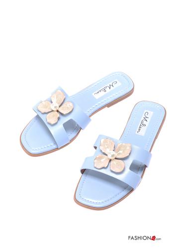 Kunstleder Sandalen mit Perlen - ph 1