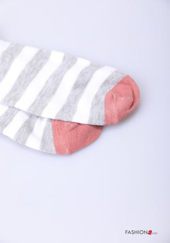 Chaussettes en Coton Imprimé à rayures - ph 2