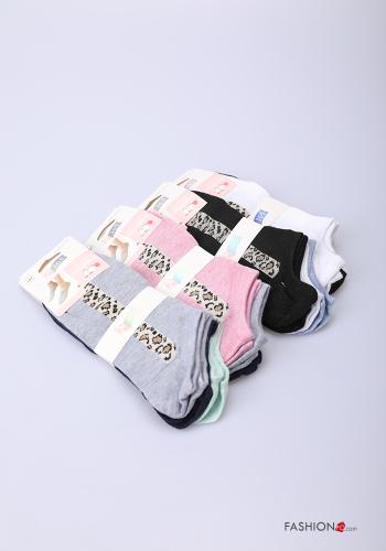 Zoquetes invisibles de Algodón Estampado animal - ph 1