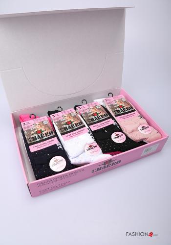Chaussettes en Coton Imprimé à pois - ph 1