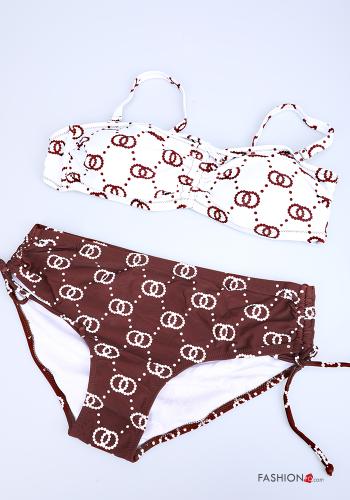 Bikini  con fiocco regolabile Fantasia geometrica - ph 2