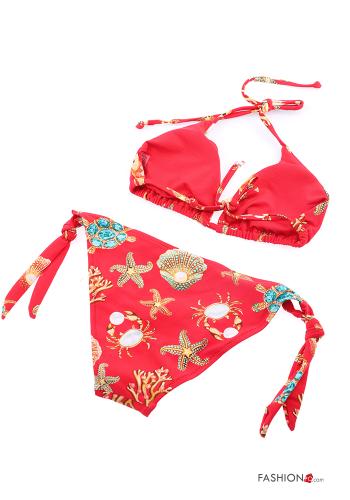 Biquini ajustable Diseño impreso con moño - ph 3