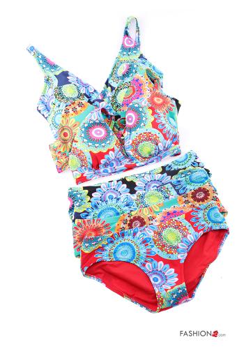 Biquini ajustable Floral con moño - ph 1