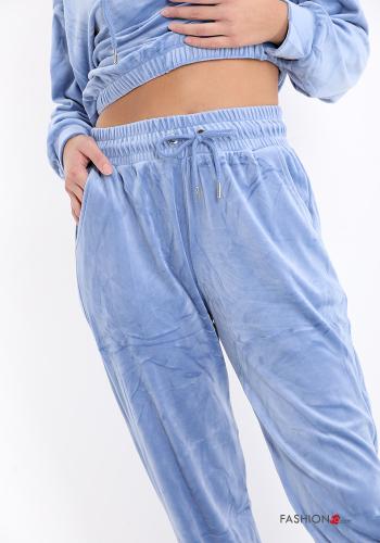 Traje de deporte de Terciopelo con lazo con capucha con bolsillos - ph 5