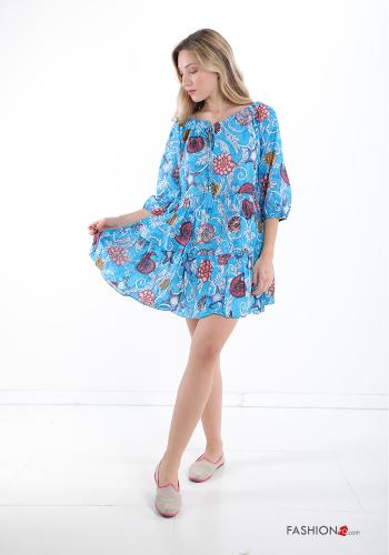 Copricostume  con balze con fiocco Fantasia floreale - ph 1