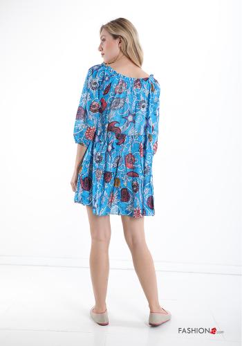 Copricostume  con balze con fiocco Fantasia floreale - ph 2