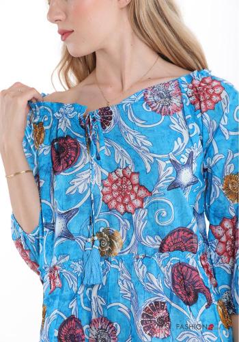 Copricostume  con balze con fiocco Fantasia floreale - ph 4