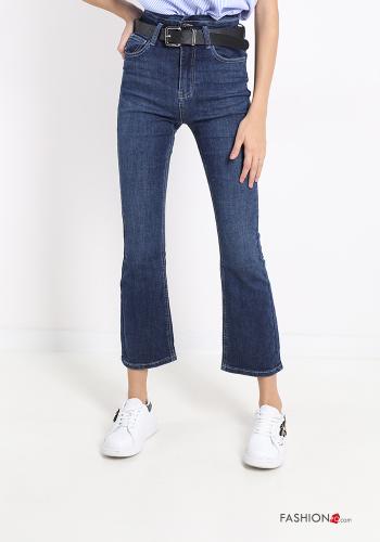 flared Cotton Jeans with pockets - ph 1