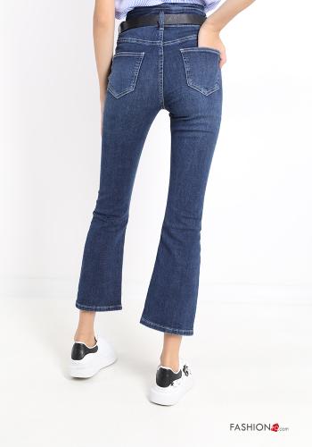 flared Cotton Jeans with pockets - ph 2