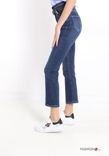 flared Cotton Jeans with pockets - ph 3