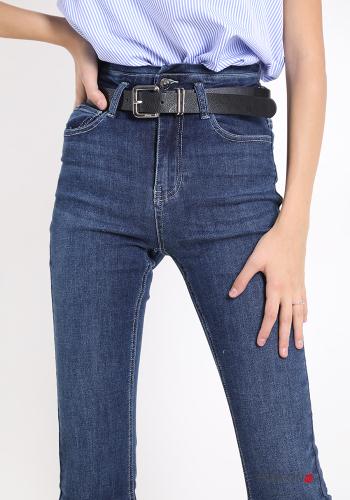 flared Cotton Jeans with pockets - ph 4