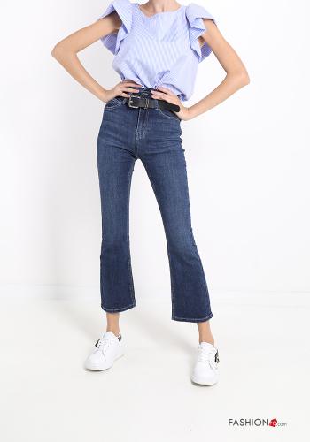flared Cotton Jeans with pockets - ph 5