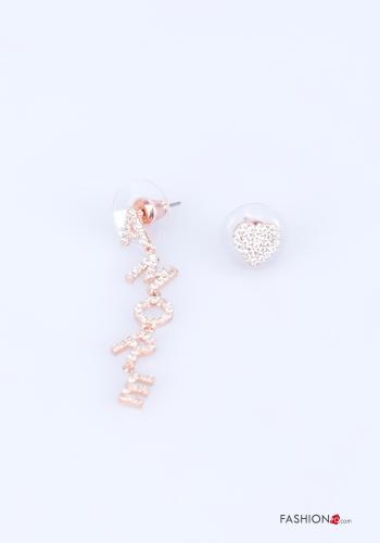 Orecchini Fantasia scritta con strass - ph 1