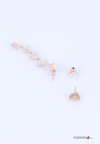 Orecchini Fantasia scritta con strass - ph 2